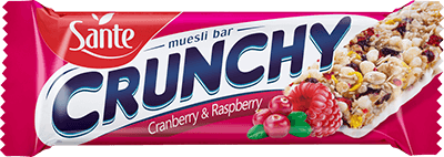 SANTE Crunchy Bar Cranberry Raspberry Vanilla Coated